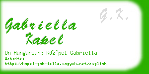 gabriella kapel business card